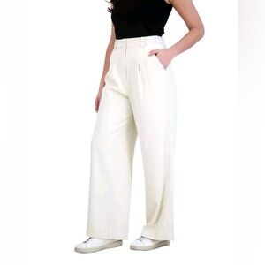 French Connection Cream Wide-Leg Pants